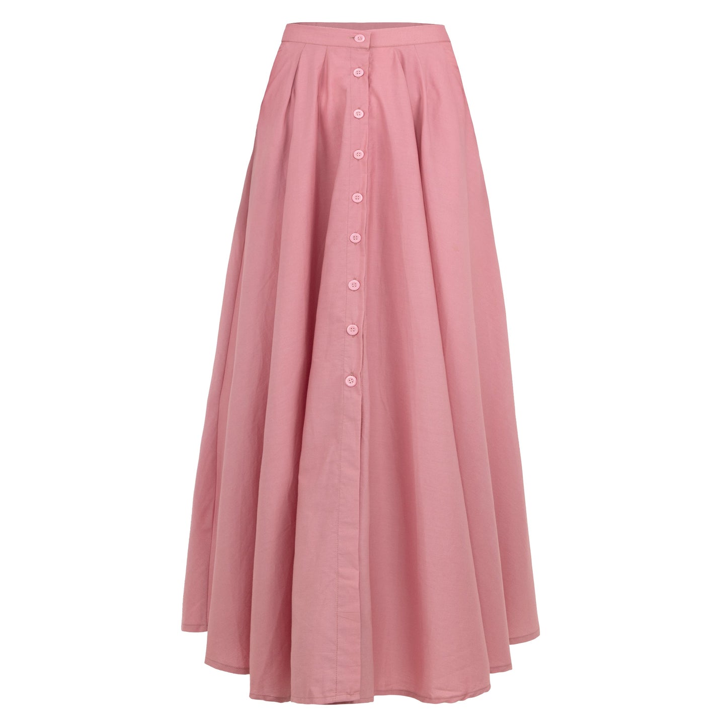 Arum Pleated Maxi Skirt in Blush