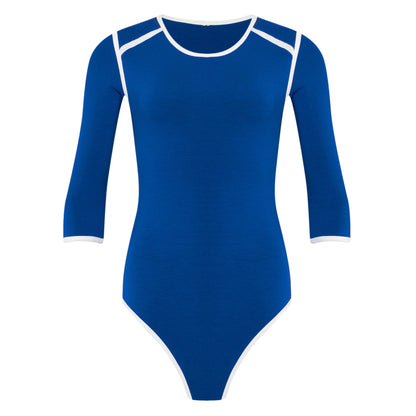 Girl Two-Tone Eco Bodysuit in Sea Blue