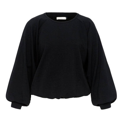 Haley Bamboo Fleece Sweater in Black