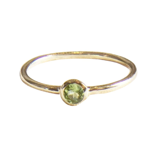 Genuine Peridot Silver or Gold Ring