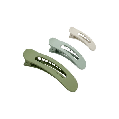 Matte Flat Lay Claw Clip Flat 3pc - Eucalyptus by KITSCH