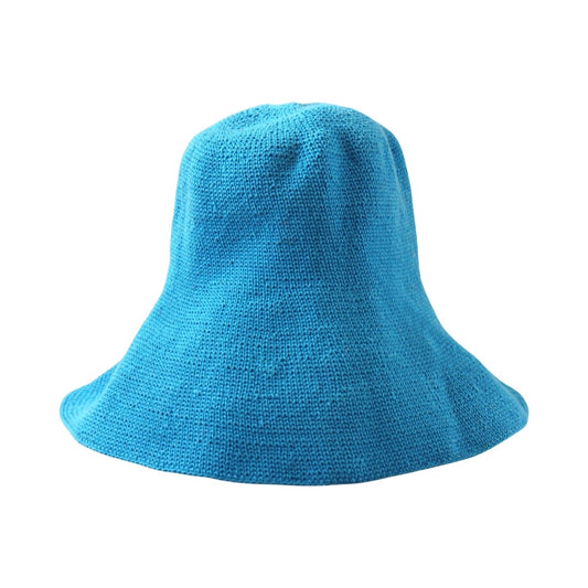 Bloom Crochet Hat in Mosaic Blue
