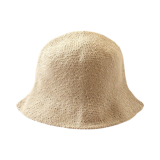Florette Crochet Bucket Hat In Nude White