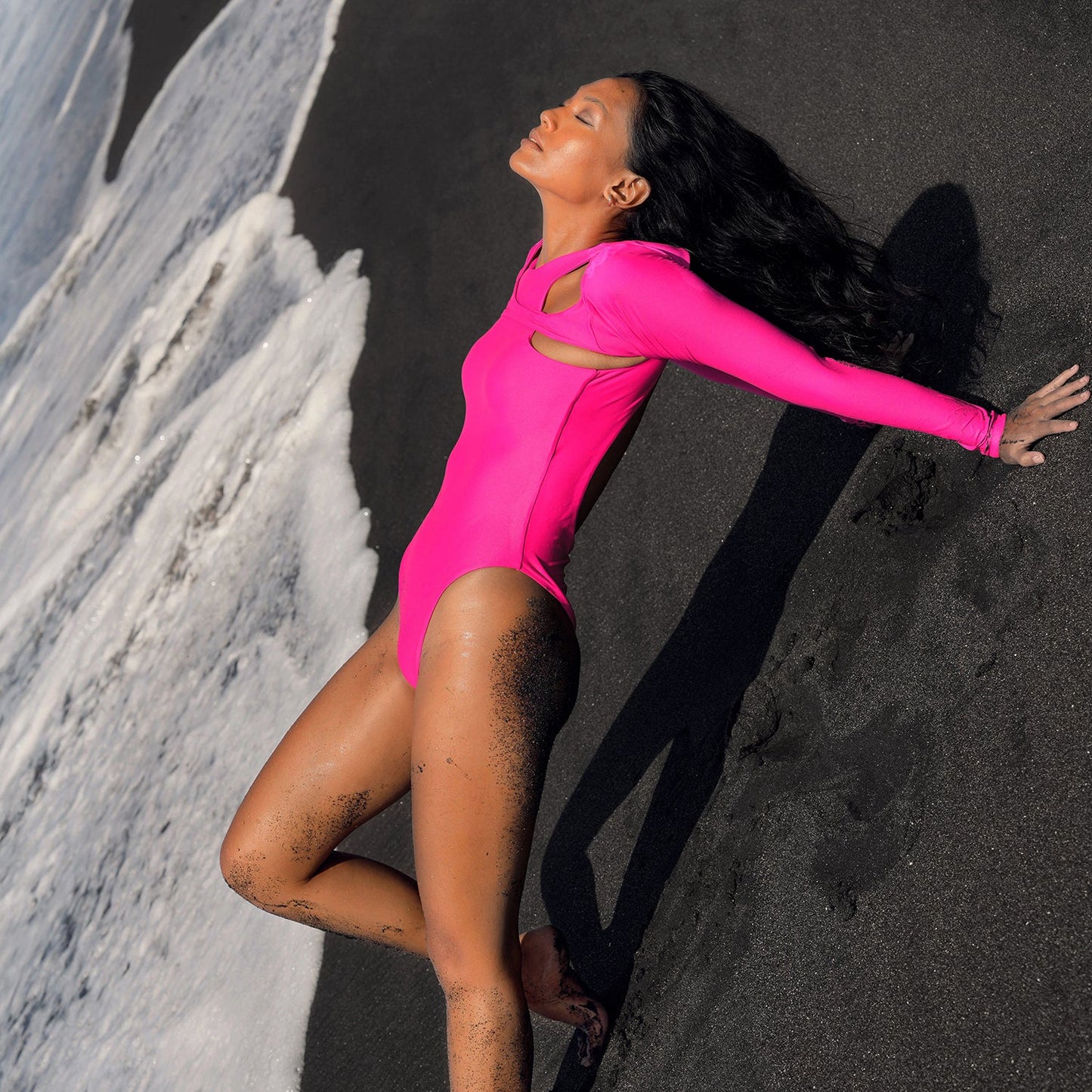 Jupiter Recycled Two-piece Swimsuit in Hot Pink