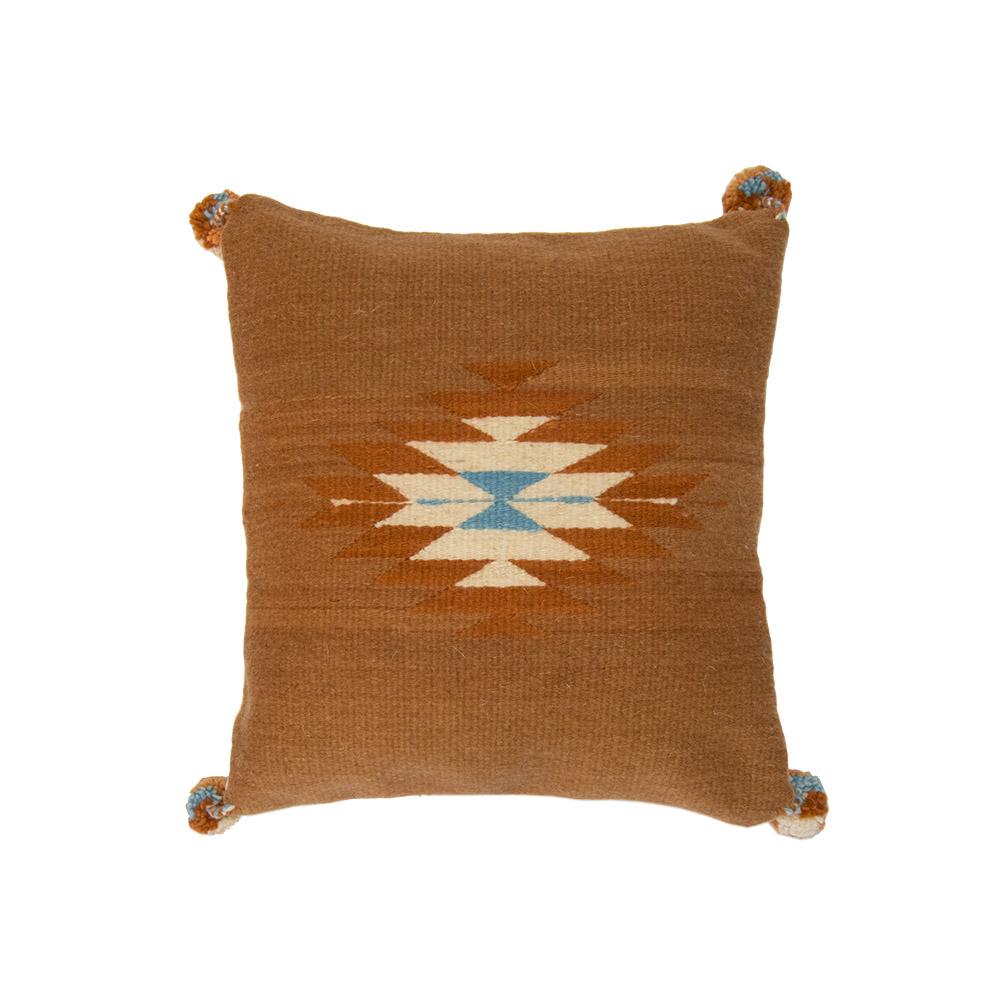 Belegui Flat Weaved Pillow Cover in Caramel and Ivory