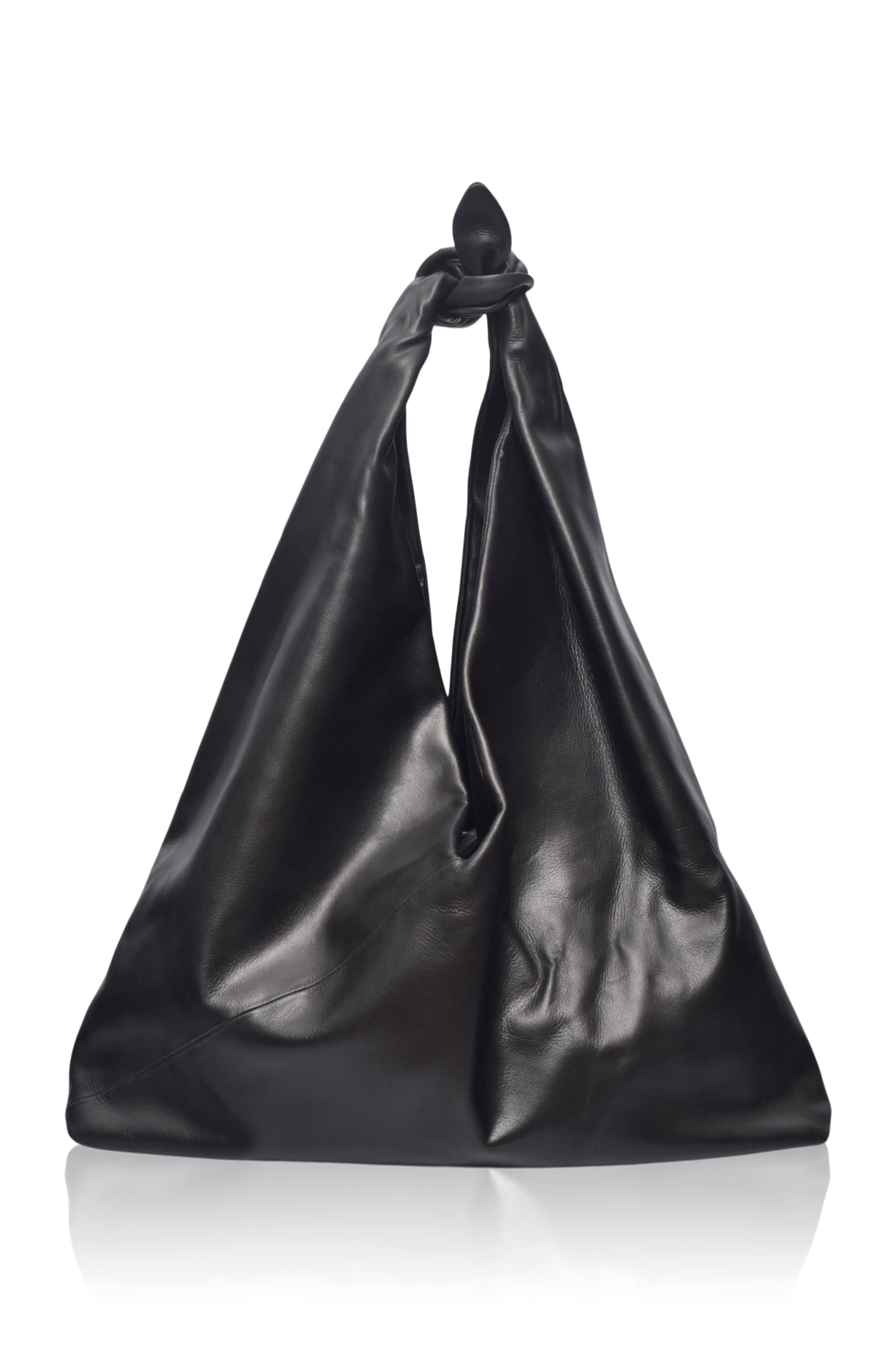 Knotted Leather Shoulder Bag