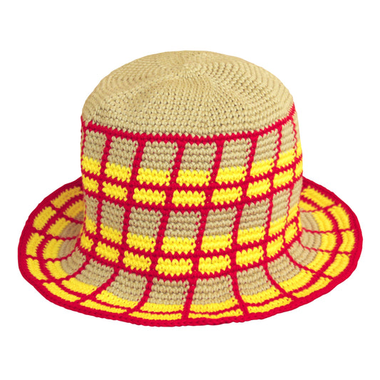 Schoolgirl Plaid Crochet Hat by BrunnaCo