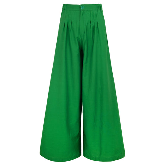Taylor Wide-leg Palazzo Pants in Kelly Green