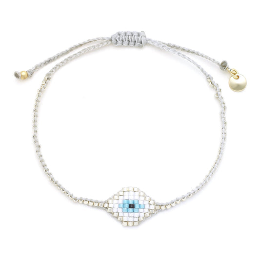 Silver Miyuki Eye Bracelet