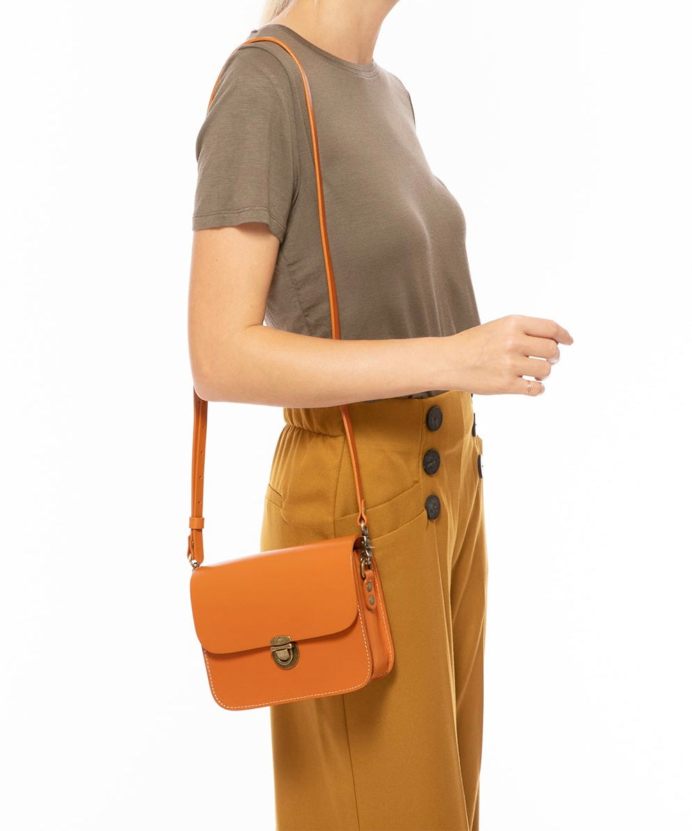 Nanah Light Brown Leather Crossbody Bag