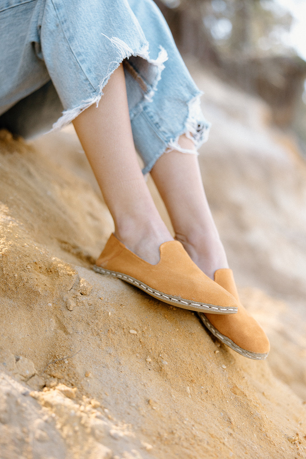 Women's Barefoot Grounding Slip-on Shoes / Tangerine