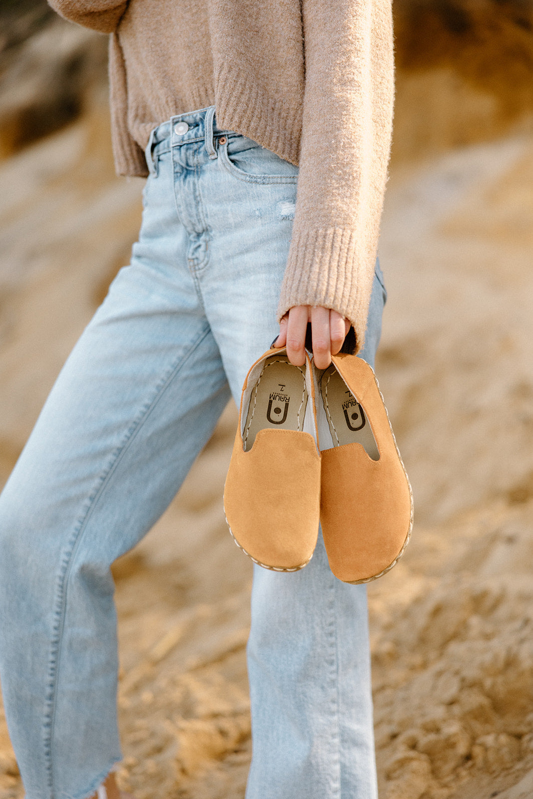Women's Barefoot Grounding Slip-on Shoes / Tangerine