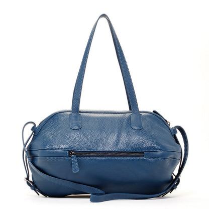 Catherine Blue Leather Satchel Bag