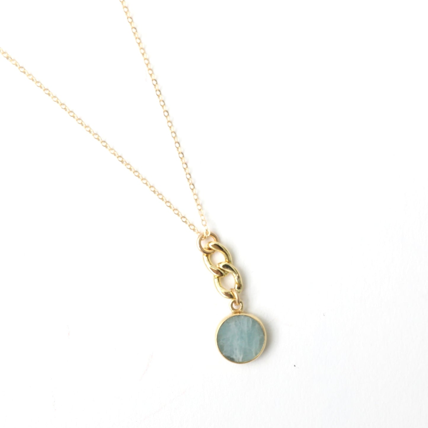 Cuban Chain Linked Gemstone Necklace