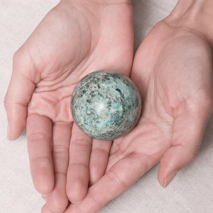 Chrysocolla Sphere with Tripod