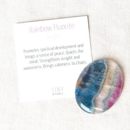 Rainbow Fluorite Worry Stone