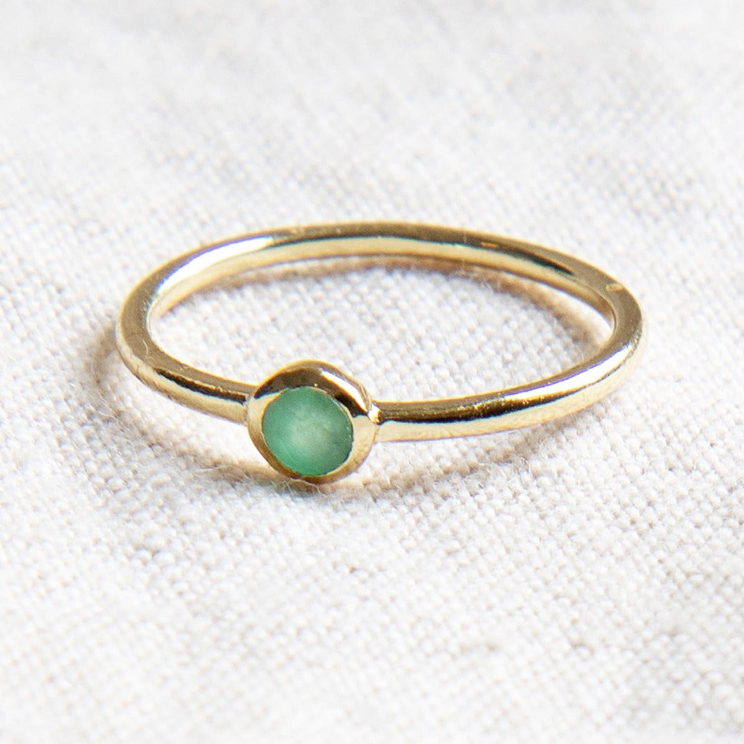 Emerald Silver or Gold Ring