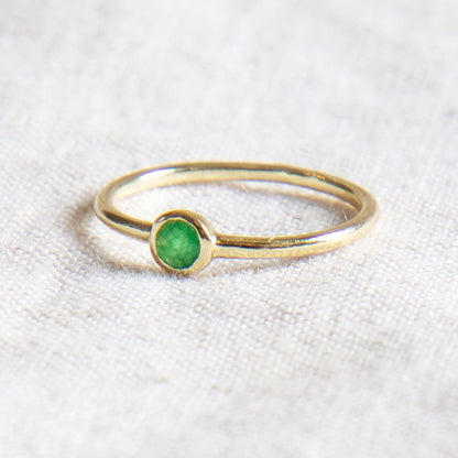 Green Jade Silver or Gold Ring
