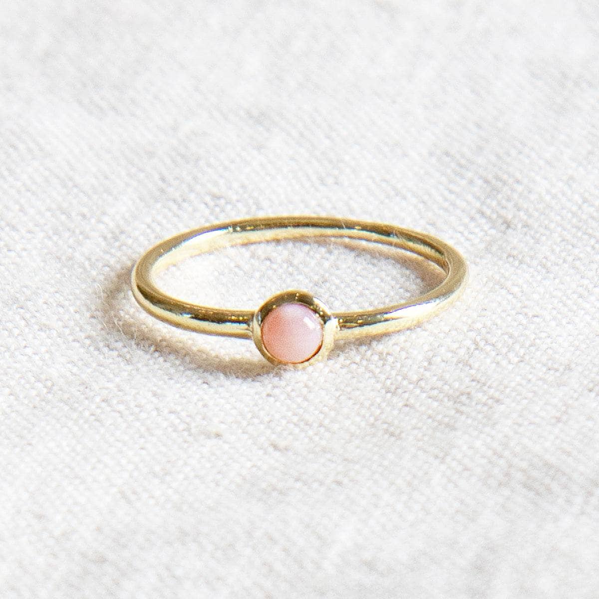 Pink Opal Silver or Gold Ring