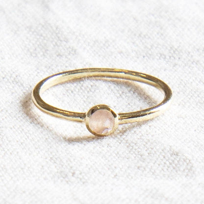 Rose Quartz Silver or Gold Ring