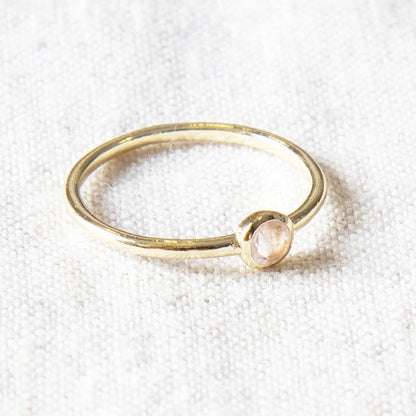 Rose Quartz Silver or Gold Ring