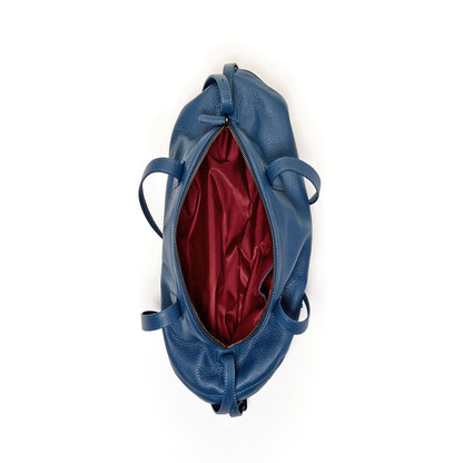 Catherine Blue Leather Satchel Bag