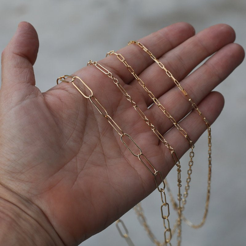 Long link / Short Link Paperclip Layering Chain