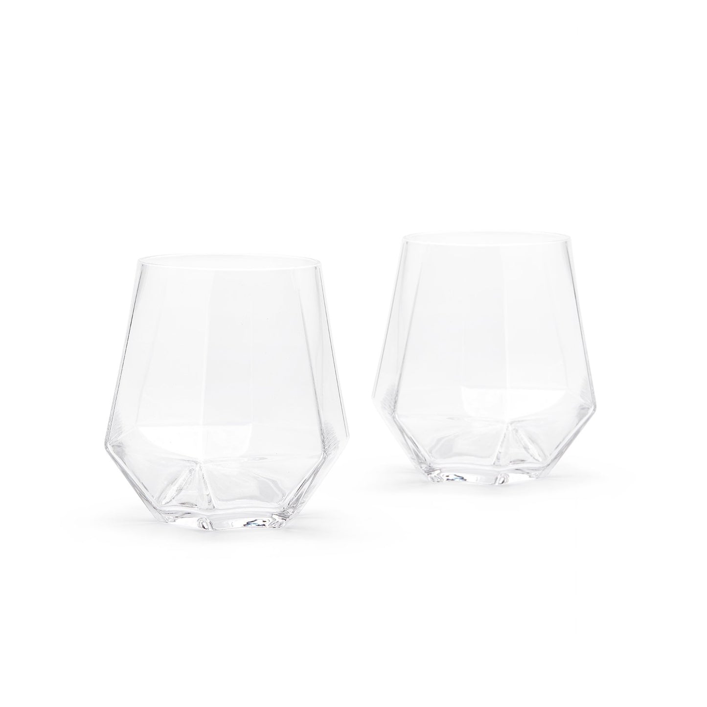 Everyday Diamond Shaped Crystal Glass by Puik - Set of 2