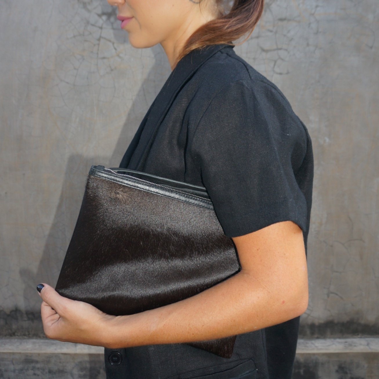 Large Cowhide Pouch/Clutch